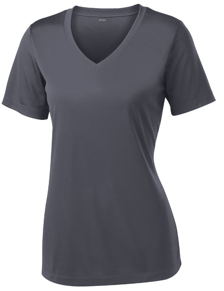 Opna Women's Short Sleeve Moisture Wicking Athletic Shirts Iron Grey - Image 1